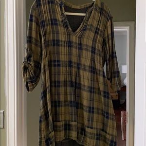 Plaid tunic